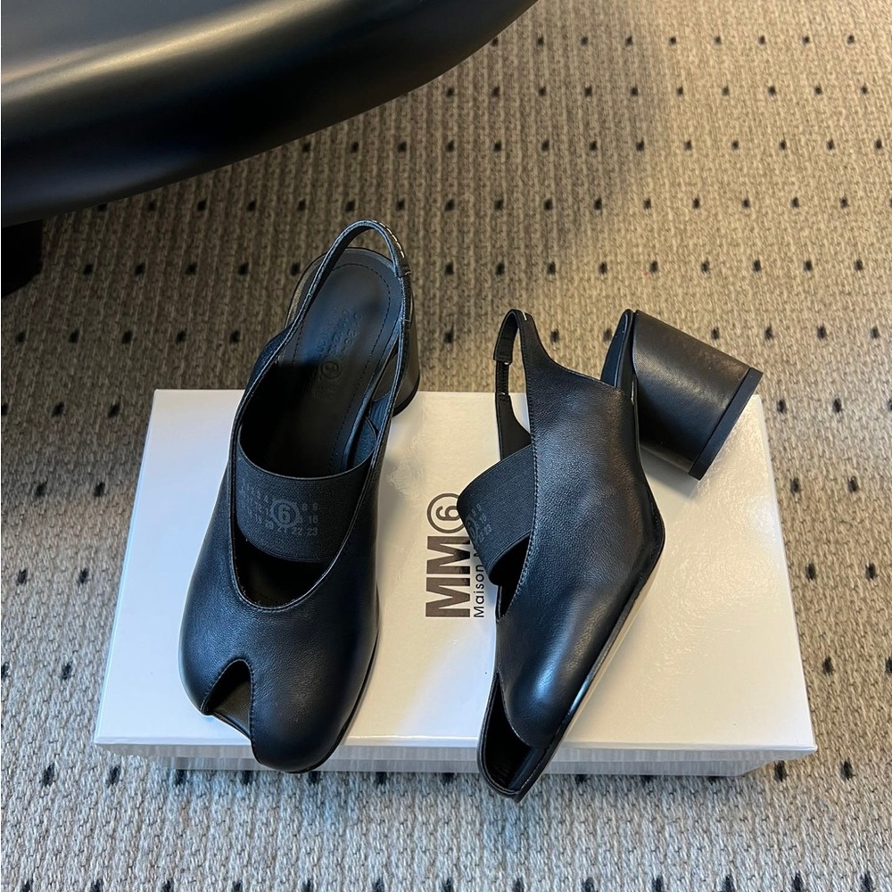 Maison Martin Margiela Black Tabi Slingback Mules - Picture 4 of 8